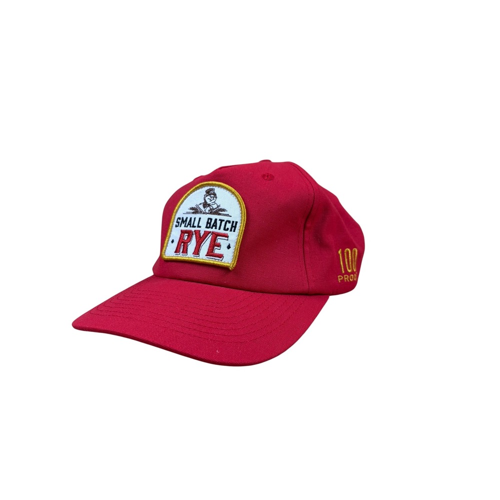 Seager WhistlePig Small Batch Rye Whiskey Red Strapback Hat 100 Proof Cap